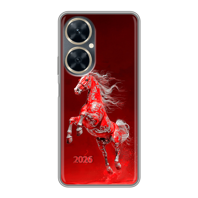Силиконовый противоударный чехол на Huawei Nova 11i с принтом Новый год Силиконовый противоударный чехол на Huawei Nova 11i с принтом Новый год