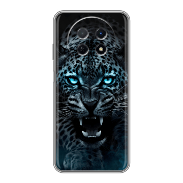 Силиконовый чехол на Huawei Nova Y91 с принтом Темный леопард Силиконовый чехол на Huawei Nova Y91 с принтом Темный леопард