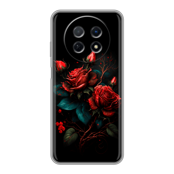 Силиконовый чехол на Huawei Nova Y91 с принтом Розы красные Силиконовый чехол на Huawei Nova Y91 с принтом Розы красные