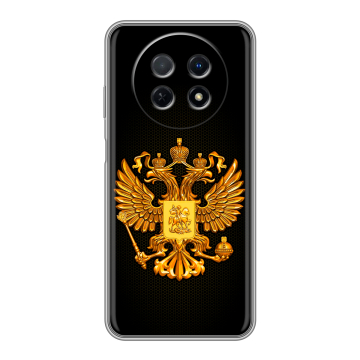 Силиконовый чехол на Huawei Nova Y91 с принтом Герб России желтый Силиконовый чехол на Huawei Nova Y91 с принтом Герб России желтый