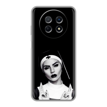 Силиконовый чехол на Huawei Nova Y91 с принтом монашка Силиконовый чехол на Huawei Nova Y91 с принтом монашка
