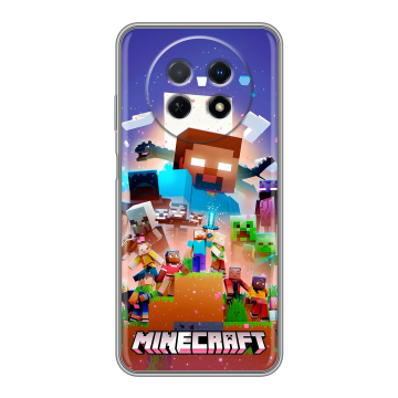 Силиконовый чехол на Huawei Nova Y91 с принтом Майнкрафт Minecraft