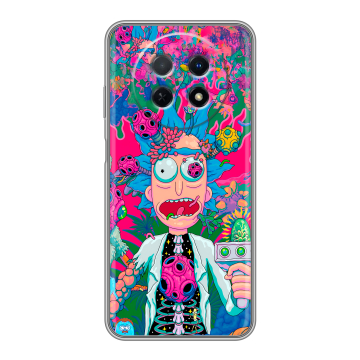 Силиконовый чехол на Huawei Nova Y91 с принтом Рик и Морти Rick Morty