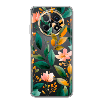 Силиконовый чехол на Huawei Nova Y91 с принтом Цветы паттерн