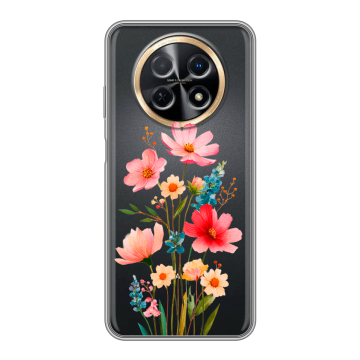 Силиконовый чехол на Huawei Nova Y91 с принтом Цветы