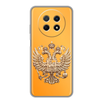 Силиконовый чехол на Huawei Nova Y91 с принтом Герб Флаг России