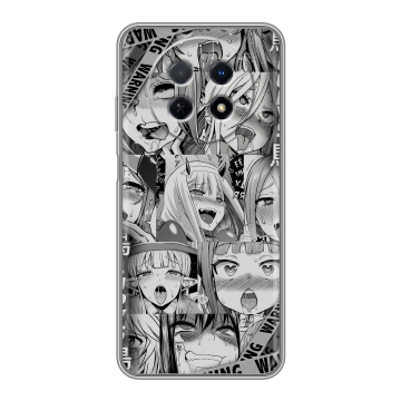 Силиконовый чехол на Huawei Nova Y91 с принтом Ahegao Ахегао Аниме