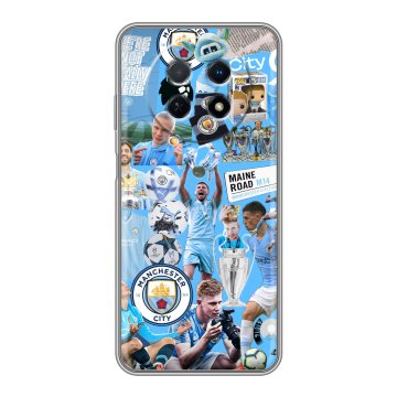 Силиконовый чехол на Huawei Nova Y91 с принтом Man City Манчестер Сити