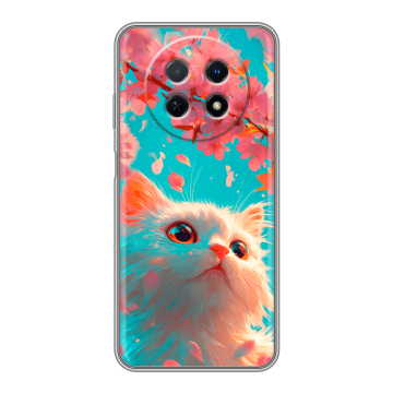 Силиконовый чехол на Huawei Nova Y91 с принтом Красивый кот