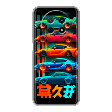 Силиконовый чехол на Huawei Nova Y91 с принтом машины тачки