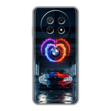 Силиконовый чехол на Huawei Nova Y91 с принтом BMW БМВ