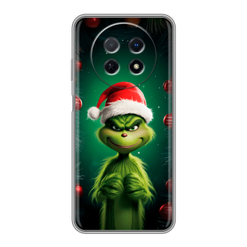 Силиконовый чехол на Huawei Nova Y91 с принтом Гринч Новый год Рождество