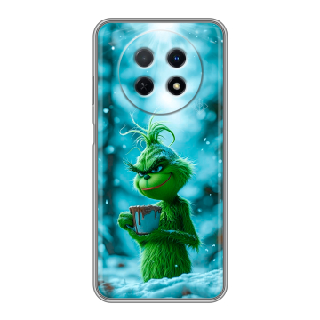 Силиконовый чехол на Huawei Nova Y91 с принтом Новый год гринч