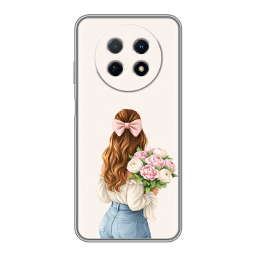 Силиконовый чехол на Huawei Nova Y91 с принтом женский
