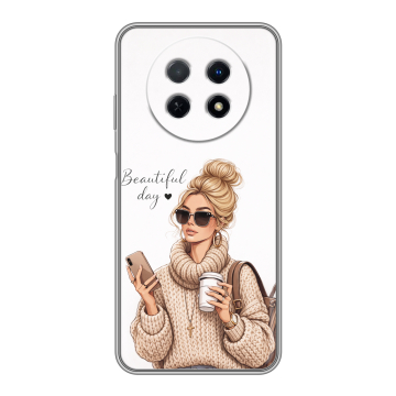 Силиконовый чехол на Huawei Nova Y91 с принтом женский Силиконовый чехол на Huawei Nova Y91 с принтом женский