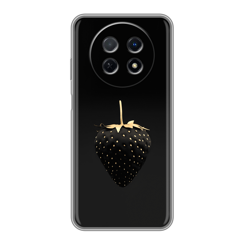 Силиконовый чехол на Huawei Nova Y91 с принтом Черная клубника Силиконовый чехол на Huawei Nova Y91 с принтом Черная клубника