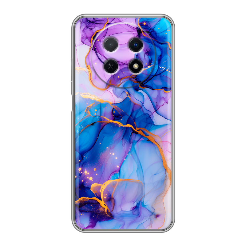 Силиконовый чехол на Huawei Nova Y91 с принтом синий мрамор Силиконовый чехол на Huawei Nova Y91 с принтом синий мрамор