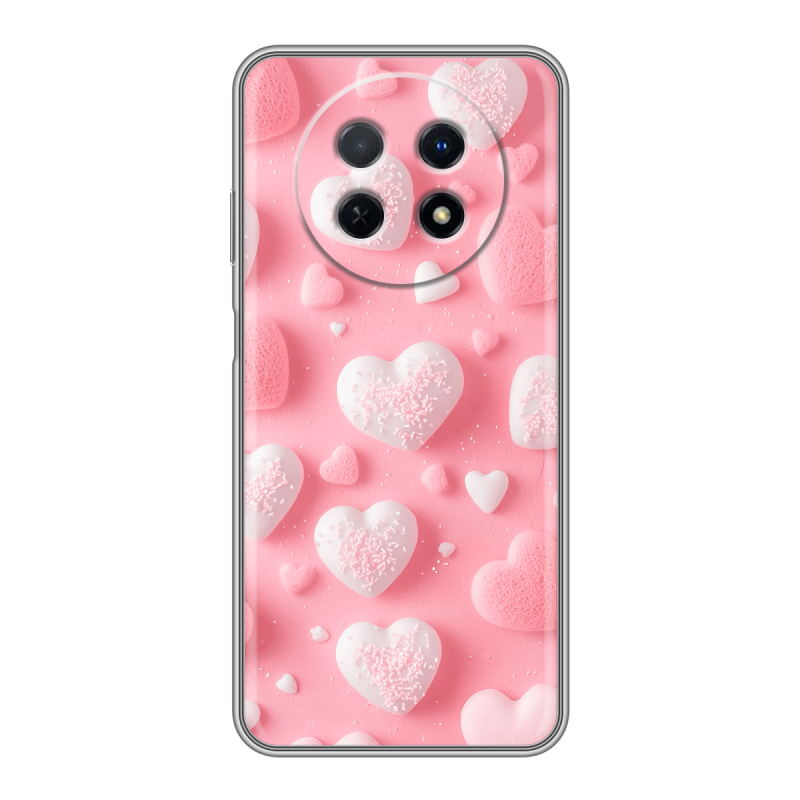 Силиконовый чехол на Huawei Nova Y91 с принтом Сердечки Силиконовый чехол на Huawei Nova Y91 с принтом Сердечки