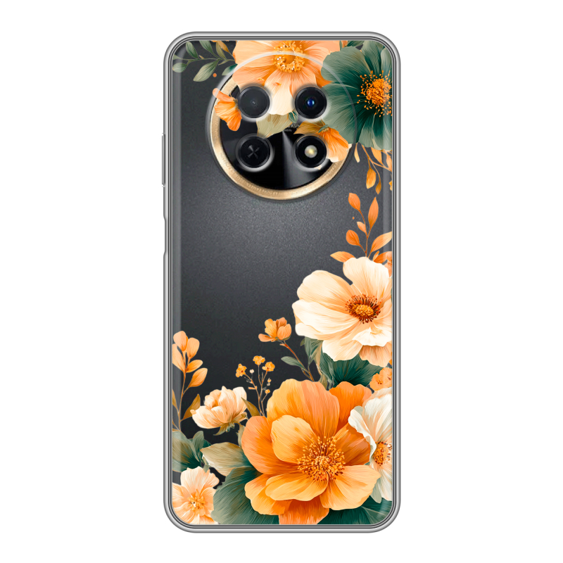 Силиконовый чехол на Huawei Nova Y91 с принтом Цветы принт Силиконовый чехол на Huawei Nova Y91 с принтом Цветы принт