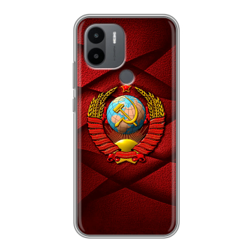 Силиконовый чехол на Xiaomi RedMi A2 Plus с принтом Герб СССР Силиконовый чехол на Xiaomi RedMi A2 Plus с принтом Герб СССР