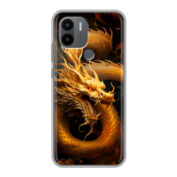 Силиконовый чехол на Xiaomi RedMi A2 Plus с принтом Золотой дракон