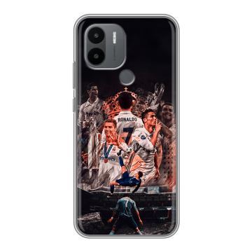 Силиконовый чехол на Xiaomi RedMi A2 Plus с принтом Реал Роналдо Real Ronaldo Силиконовый чехол на Xiaomi RedMi A2 Plus с принтом Реал Роналдо Real Ronaldo