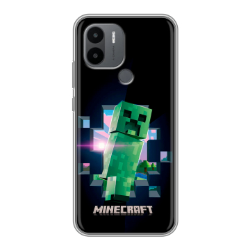 Силиконовый чехол на Xiaomi RedMi A2 Plus с принтом Майнкрафт Minecraft