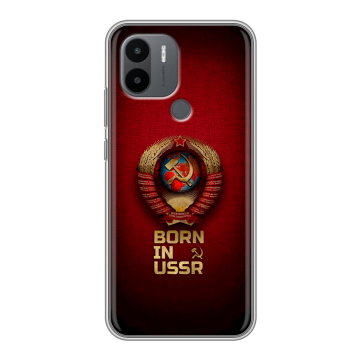 Силиконовый чехол на Xiaomi RedMi A2 Plus с принтом Флаг Герб СССР Силиконовый чехол на Xiaomi RedMi A2 Plus с принтом Флаг Герб СССР