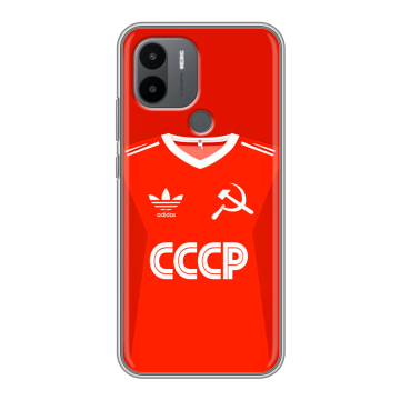 Силиконовый чехол на Xiaomi RedMi A2 Plus с принтом Флаг Герб СССР Силиконовый чехол на Xiaomi RedMi A2 Plus с принтом Флаг Герб СССР