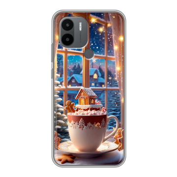Силиконовый чехол на Xiaomi RedMi A2 Plus с принтом Новый год Силиконовый чехол на Xiaomi RedMi A2 Plus с принтом Новый год