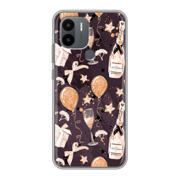 Силиконовый чехол на Xiaomi RedMi A2 Plus с принтом Новый год Силиконовый чехол на Xiaomi RedMi A2 Plus с принтом Новый год
