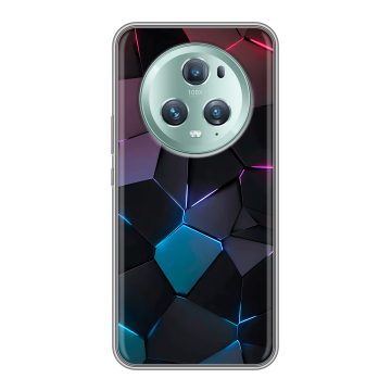 Силиконовый чехол на Huawei Honor Magic 5 Pro с принтом Геометрия неона Силиконовый чехол на Huawei Honor Magic 5 Pro с принтом Геометрия неона