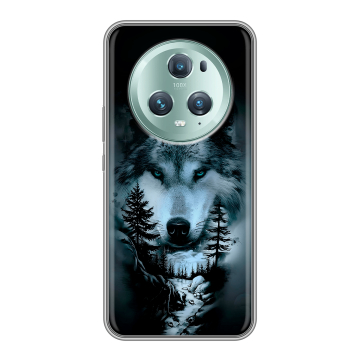 Силиконовый чехол на Huawei Honor Magic 5 Pro с принтом Лесной волк Силиконовый чехол на Huawei Honor Magic 5 Pro с принтом Лесной волк