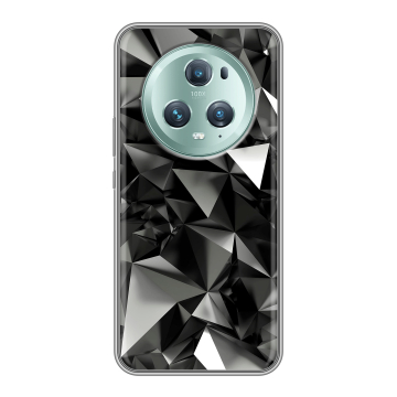Силиконовый чехол на Huawei Honor Magic 5 Pro с принтом Черные кристаллы Силиконовый чехол на Huawei Honor Magic 5 Pro с принтом Черные кристаллы