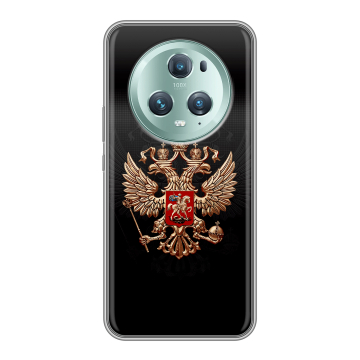 Силиконовый чехол на Huawei Honor Magic 5 Pro с принтом Герб России Силиконовый чехол на Huawei Honor Magic 5 Pro с принтом Герб России
