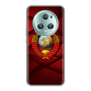 Силиконовый чехол на Huawei Honor Magic 5 Pro с принтом Герб СССР Силиконовый чехол на Huawei Honor Magic 5 Pro с принтом Герб СССР
