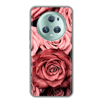 Силиконовый чехол на Huawei Honor Magic 5 Pro с принтом Цветы розы Силиконовый чехол на Huawei Honor Magic 5 Pro с принтом Цветы розы