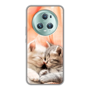 Силиконовый чехол на Huawei Honor Magic 5 Pro с принтом Котята Силиконовый чехол на Huawei Honor Magic 5 Pro с принтом Котята