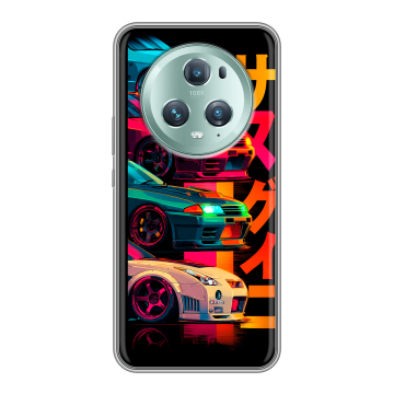 Силиконовый чехол на Huawei Honor Magic 5 Pro с принтом Гоночные машины Силиконовый чехол на Huawei Honor Magic 5 Pro с принтом Гоночные машины