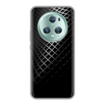 Силиконовый чехол на Huawei Honor Magic 5 Pro с принтом Текстура металла