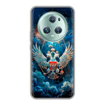 Силиконовый чехол на Huawei Honor Magic 5 Pro с принтом Герб флаг России Силиконовый чехол на Huawei Honor Magic 5 Pro с принтом Герб флаг России