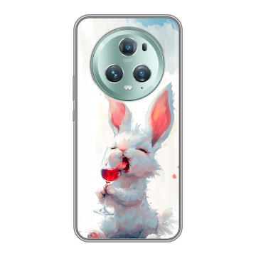 Силиконовый чехол на Huawei Honor Magic 5 Pro с принтом кролик зайчик Силиконовый чехол на Huawei Honor Magic 5 Pro с принтом кролик зайчик