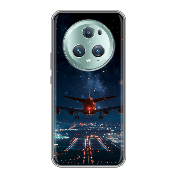 Силиконовый чехол на Huawei Honor Magic 5 Pro с принтом самолет Силиконовый чехол на Huawei Honor Magic 5 Pro с принтом самолет