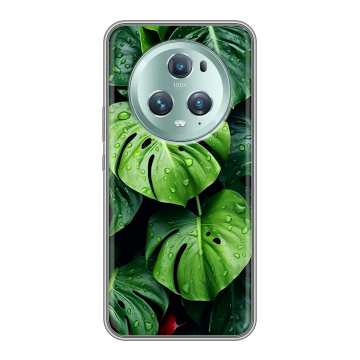 Силиконовый чехол на Huawei Honor Magic 5 Pro с принтом Листья Силиконовый чехол на Huawei Honor Magic 5 Pro с принтом Листья