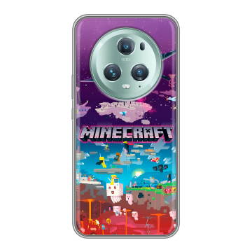 Силиконовый чехол на Huawei Honor Magic 5 Pro с принтом Майнкрафт Minecraft Силиконовый чехол на Huawei Honor Magic 5 Pro с принтом Майнкрафт Minecraft