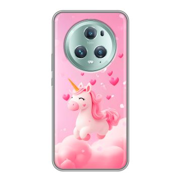 Силиконовый чехол на Huawei Honor Magic 5 Pro с принтом Единорог