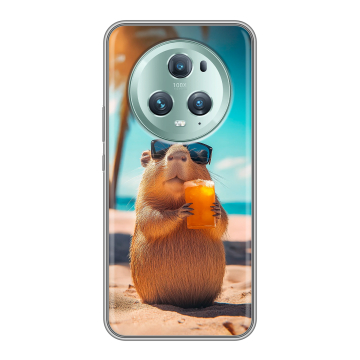 Силиконовый чехол на Huawei Honor Magic 5 Pro с принтом Капибара
