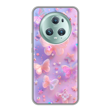Силиконовый чехол на Huawei Honor Magic 5 Pro с принтом Бабочки