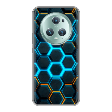 Силиконовый чехол на Huawei Honor Magic 5 Pro с принтом Неоновые соты Силиконовый чехол на Huawei Honor Magic 5 Pro с принтом Неоновые соты