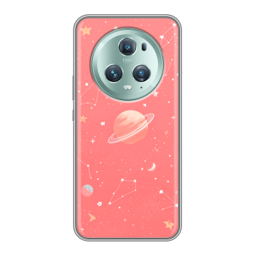 Силиконовый чехол на Huawei Honor Magic 5 Pro с принтом Розовый космос Силиконовый чехол на Huawei Honor Magic 5 Pro с принтом Розовый космос